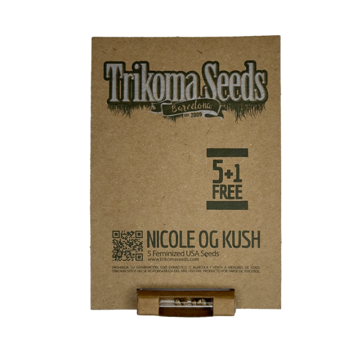 Nicole OG Kush - semente Nicole x Kosher Kush 25% THC índica couch lock | Trikoma Seeds Brasil