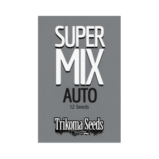 Kit Super Mix Auto Trikoma Seeds com 12 sementes de maconha automáticas feminizadas de 4 genéticas clássicas