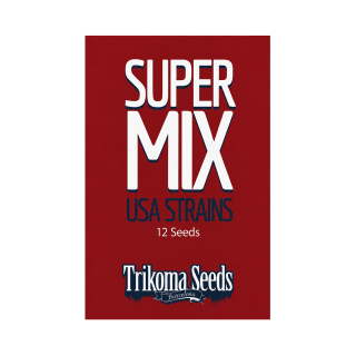 Kit Super Mix USA Strains Trikoma Seeds com 12 sementes feminizadas de 4 genéticas de maconha americanas
