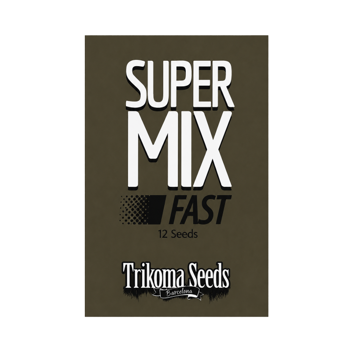 Kit Super Mix Fast Trikoma Seeds com 12 sementes de maconha de floração rápida feminizadas de 4 clássicas