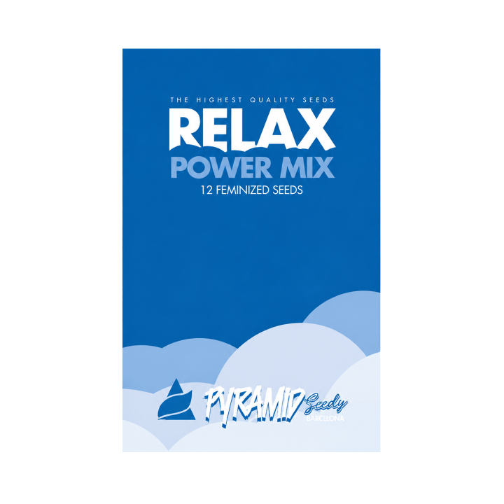 Kit Power Mix Relax Pyramid Seeds com 12 sementes feminizadas de 4 variedades de maconha índica
