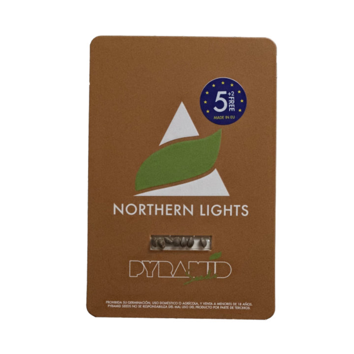 Embalagem da Northern Lights – variedade feminizada índica clássica, com aroma doce e discreto e efeito relaxante profundo